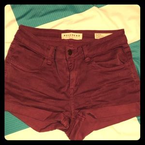 New! Burgundy stretchy shorts